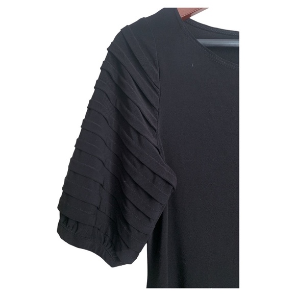 ❄️3/$15❄️ Jump Girl Black Dress with Ruffle Sleeves Size Medium Made in USA - Picture 4 of 6